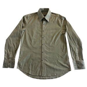 VINTAGE 7 Diamonds Shirt Mens Large Olive Y2K Revival Button‎ up Shirt